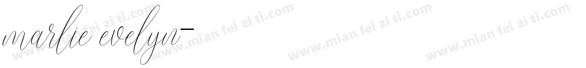 marlie evelyn字体转换